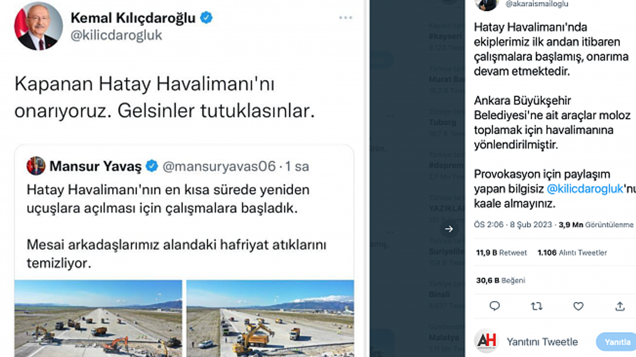 Mansur Yavaş ve Kılıçdaroğlu'nu Bakan Bakan Karaismailoğlu yalanladı