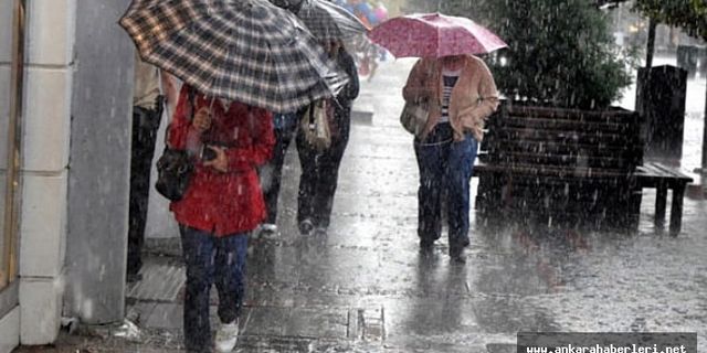 Ankara için sağanak yağış uyarısı