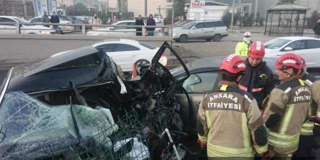 Ankara'da acı kaza: 1 ölü 1 yaralı