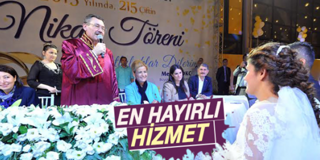 Ankara Büyükşehir Belediyesi  215 çifti evlendirdi