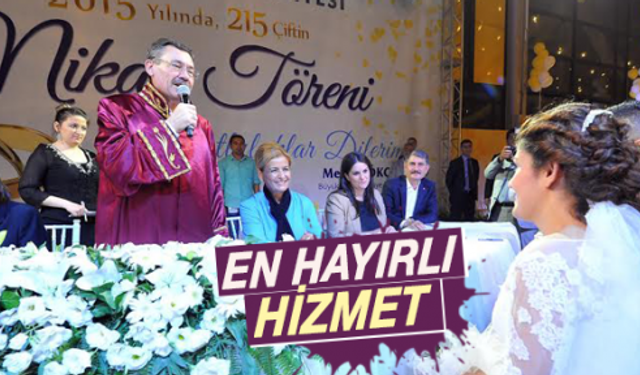Ankara Büyükşehir Belediyesi  215 çifti evlendirdi